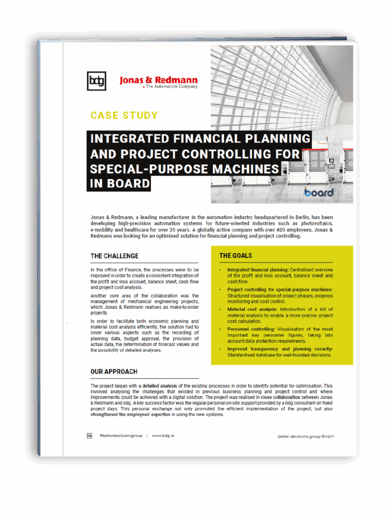 Redmann Integrated Financial Planning and Project Controlling at Jonas ...
